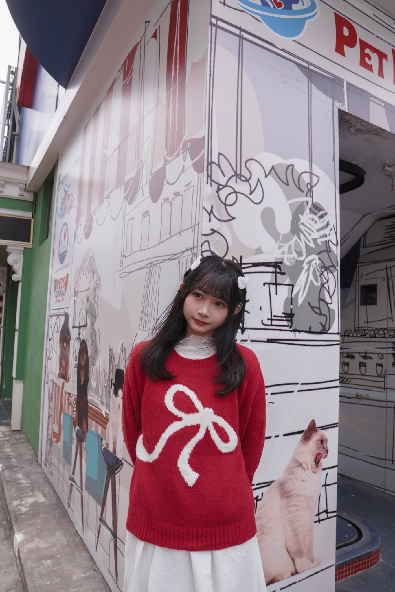 <現貨> 新年限定🧧🍊大紅超大蝴蝶結針織上衣