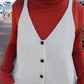 <現貨> 簡約針織v領鈕扣馬甲背心｜兩色入