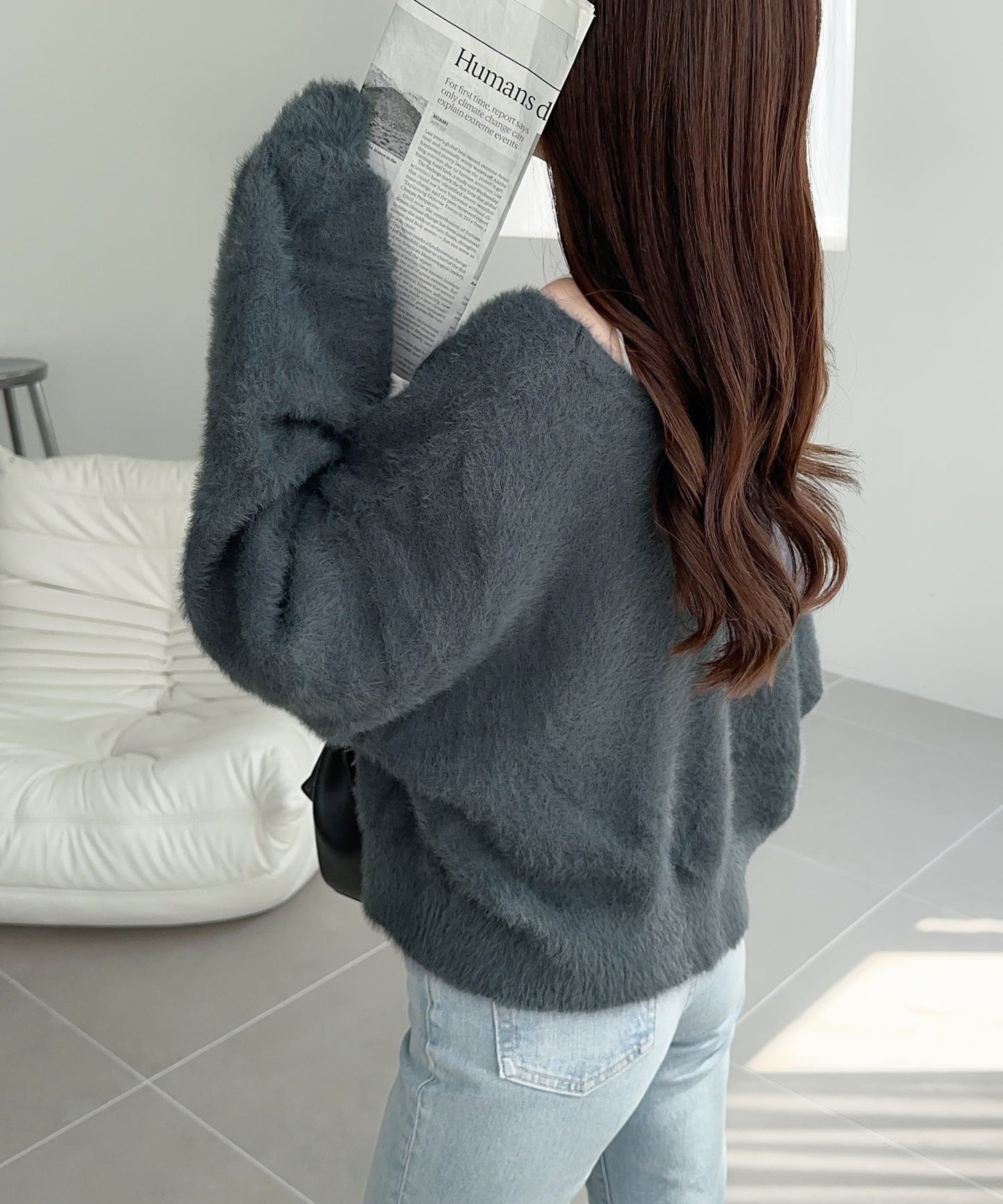 <預訂限時優惠> JP 日牌Mily bilet 2-Ways毛茸茸蝴蝶結開胸外套｜四色入