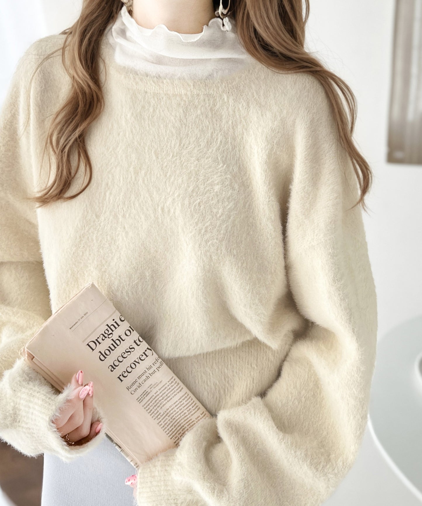 <預訂限時優惠> JP 日牌Mily bilet 2-Ways毛茸茸蝴蝶結開胸外套｜四色入