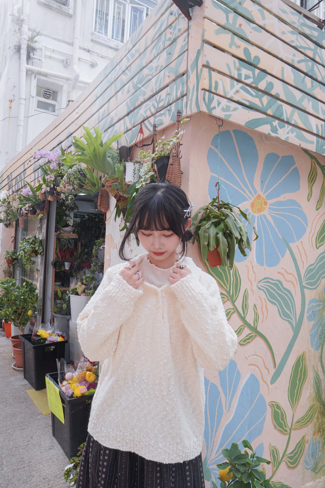 <現貨> BlingBling肌理紋波波針織上衣