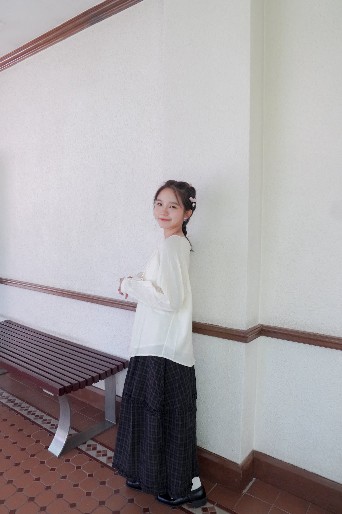 <預訂> 自家製 肌理紋鈕扣長袖裇衫