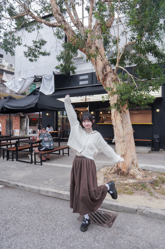 <現貨> 自家製 秋冬專屬! 肌理感口袋半身長裙｜兩色入