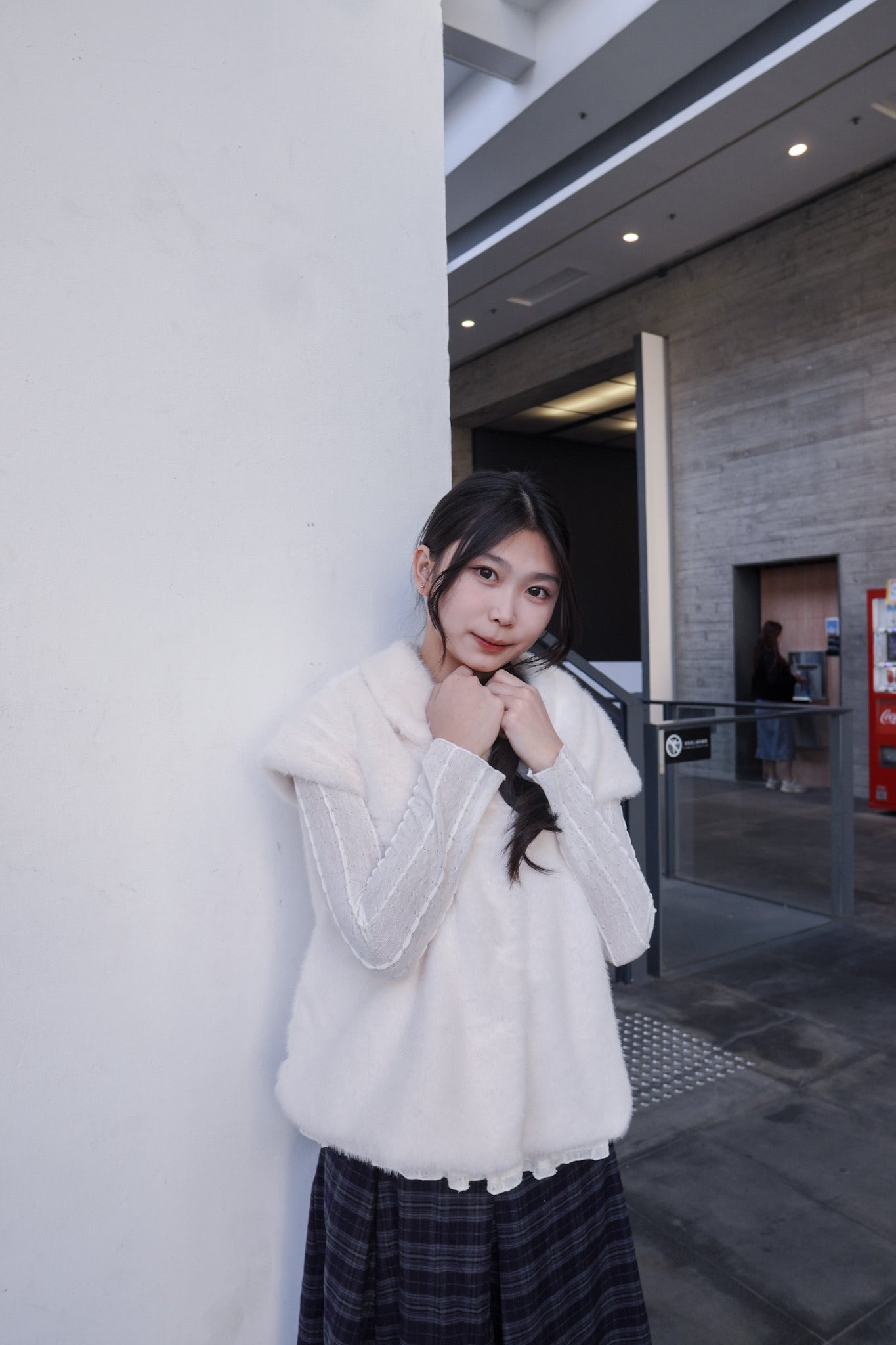 <現貨> 暗花傘型圓領條紋打底上衣