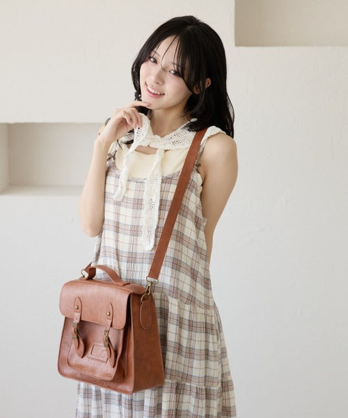 <預訂> 日牌Kutir 大人氣 蝴蝶結層疊吊帶格紋連身裙｜九色入