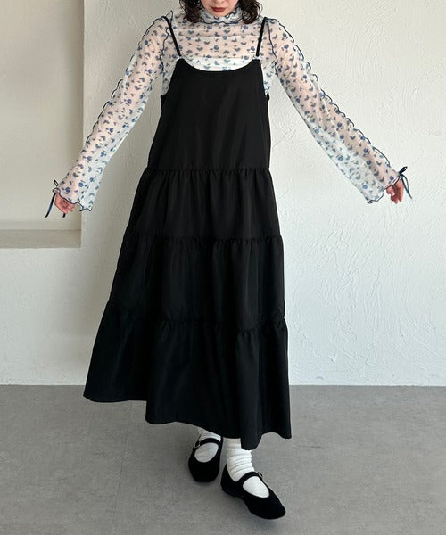 <預訂> 日牌Kutir 大人氣 蝴蝶結層疊吊帶格紋連身裙｜九色入