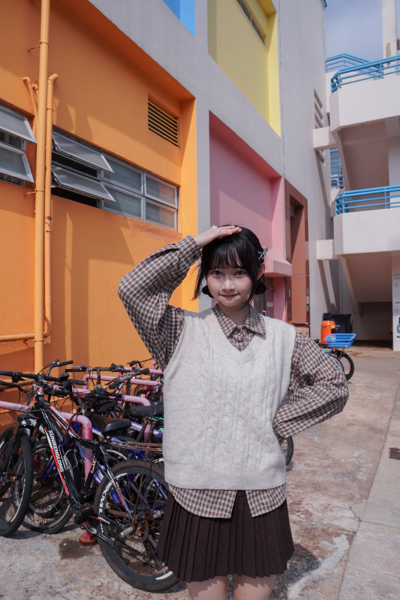 <現貨> v領麻花針織馬甲背心｜兩色入