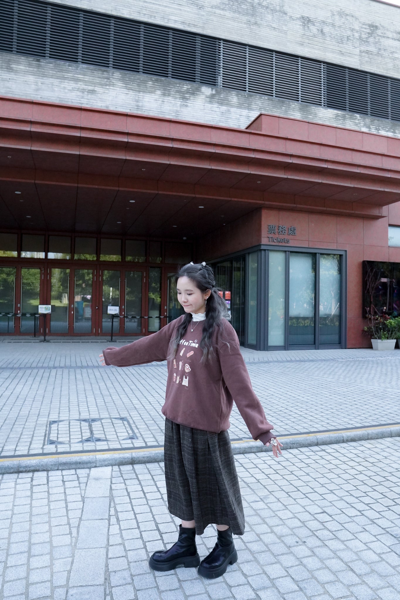 <預訂> 自家製 羊毛百褶格紋半身長裙｜兩色入