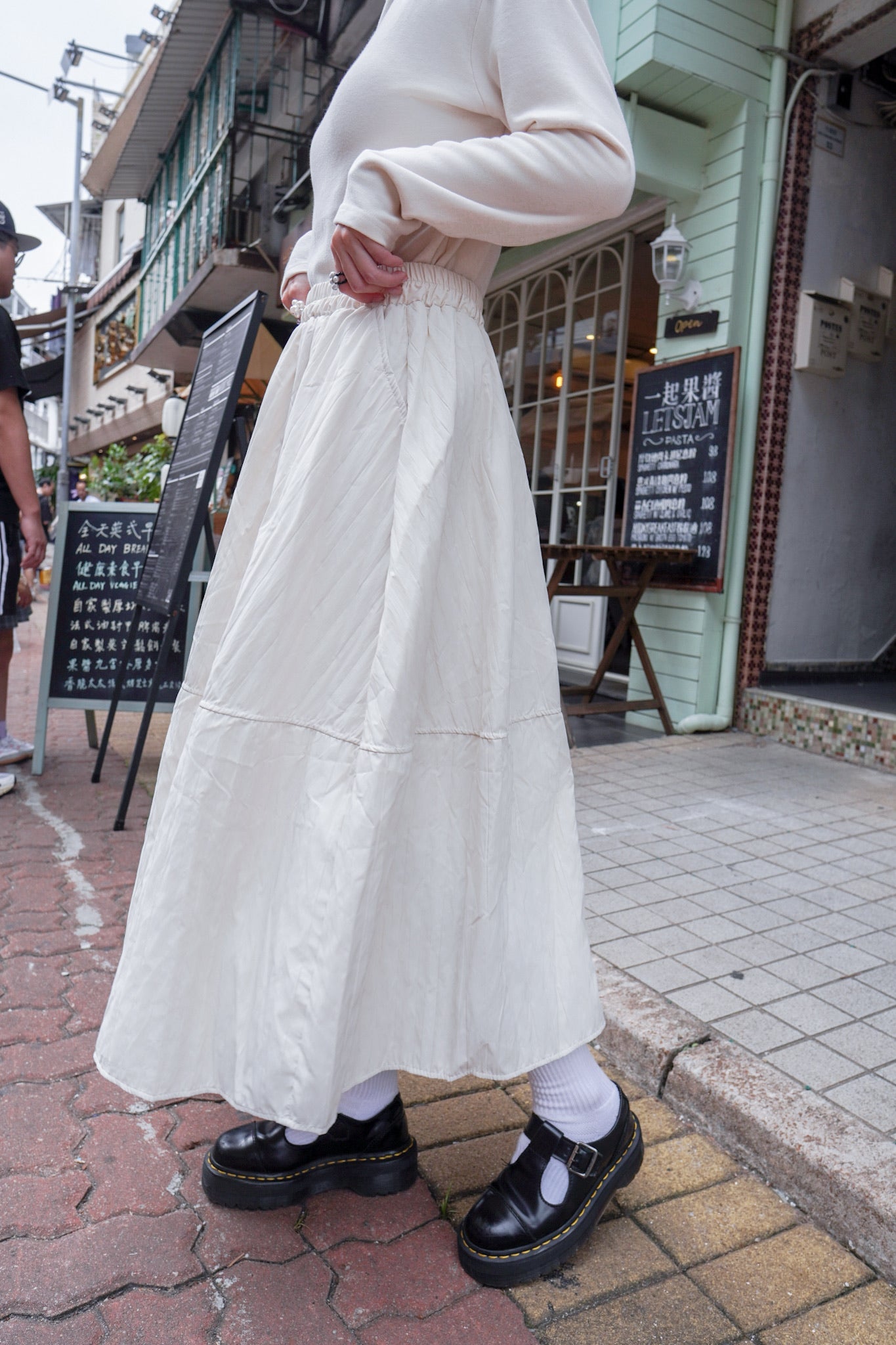 <現貨> 自家製 秋冬專屬! 肌理感口袋半身長裙｜兩色入