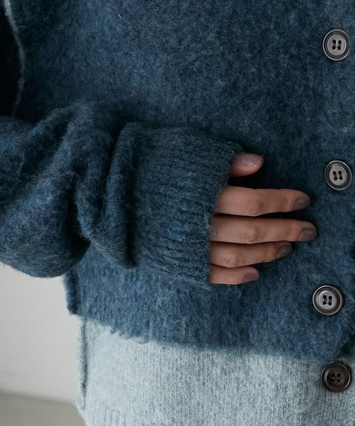 <預訂> 日牌FY 大人氣 混色拉絨疊層短針織開胸外套｜四色入