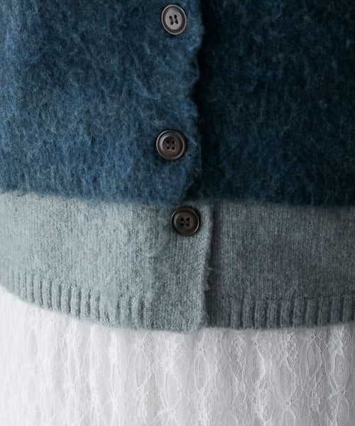 <預訂> 日牌FY 大人氣 混色拉絨疊層短針織開胸外套｜四色入