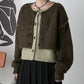 <預訂> 日牌FY 大人氣 混色拉絨疊層短針織開胸外套｜四色入