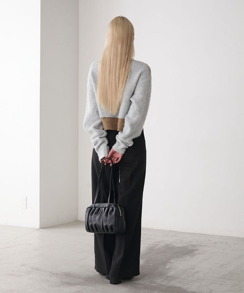 <預訂> 日牌FY 大人氣 混色拉絨疊層短針織開胸外套｜四色入