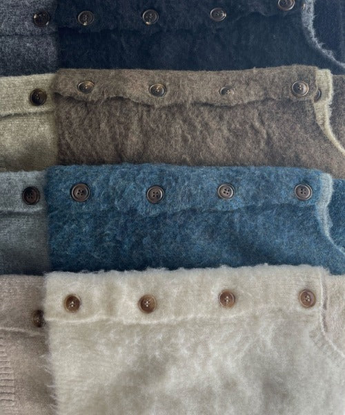 <預訂> 日牌FY 大人氣 混色拉絨疊層短針織開胸外套｜四色入