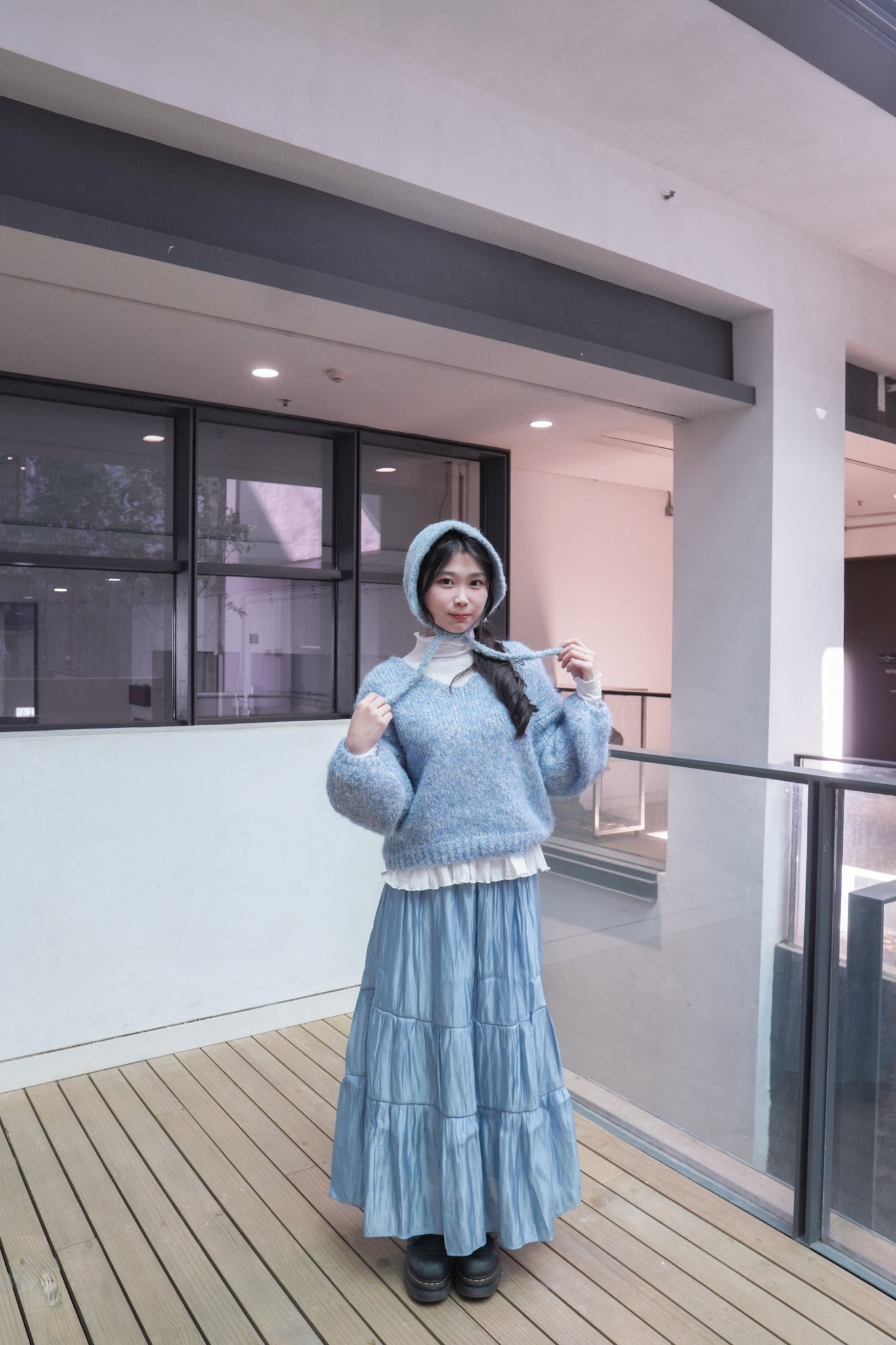 <現貨> 棉花糖BlingBling拼接半身長裙