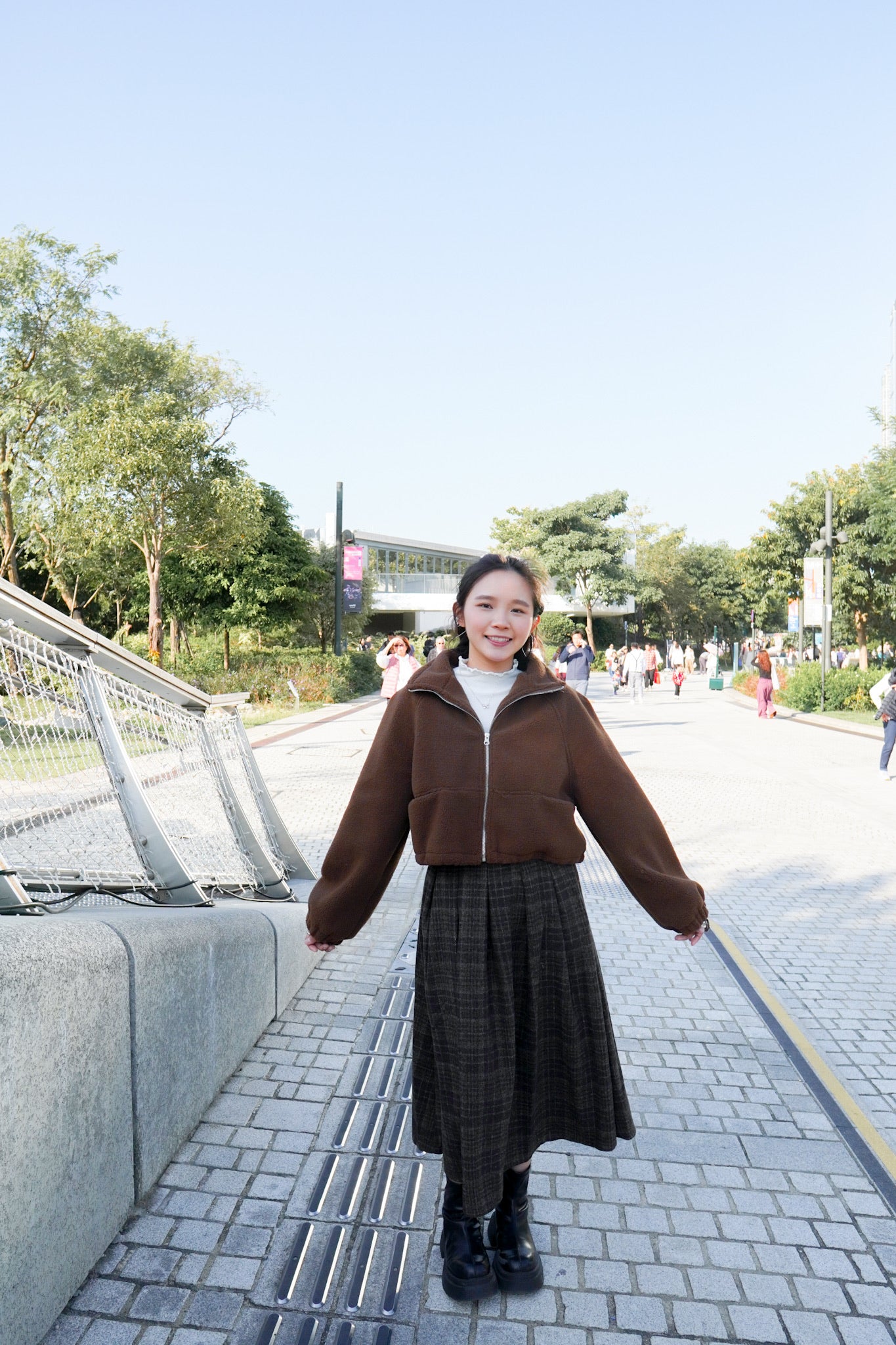 <預訂> 自家製 羊毛百褶格紋半身長裙｜兩色入