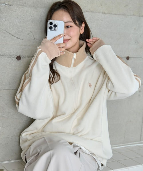 <預訂> JP 日本情侶大人氣♡ US POLO ASSN. 獨家毛絨半拉鍊套頭衛衣｜四色入