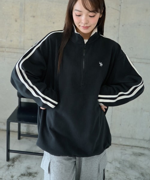 <預訂> JP 日本情侶大人氣♡ US POLO ASSN. 獨家毛絨半拉鍊套頭衛衣｜四色入