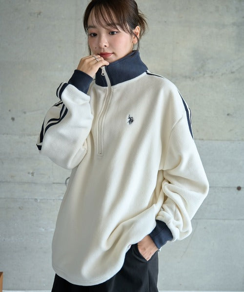 <預訂> JP 日本情侶大人氣♡ US POLO ASSN. 獨家毛絨半拉鍊套頭衛衣｜四色入