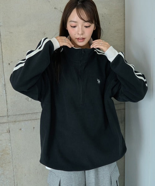 <預訂> JP 日本情侶大人氣♡ US POLO ASSN. 獨家毛絨半拉鍊套頭衛衣｜四色入