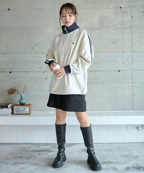 <預訂> JP 日本情侶大人氣♡ US POLO ASSN. 獨家毛絨半拉鍊套頭衛衣｜四色入