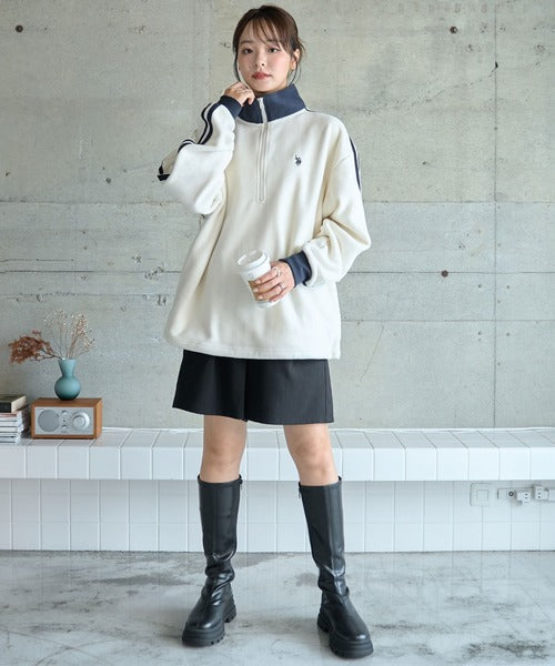 <預訂> JP 日本情侶大人氣♡ US POLO ASSN. 獨家毛絨半拉鍊套頭衛衣｜四色入