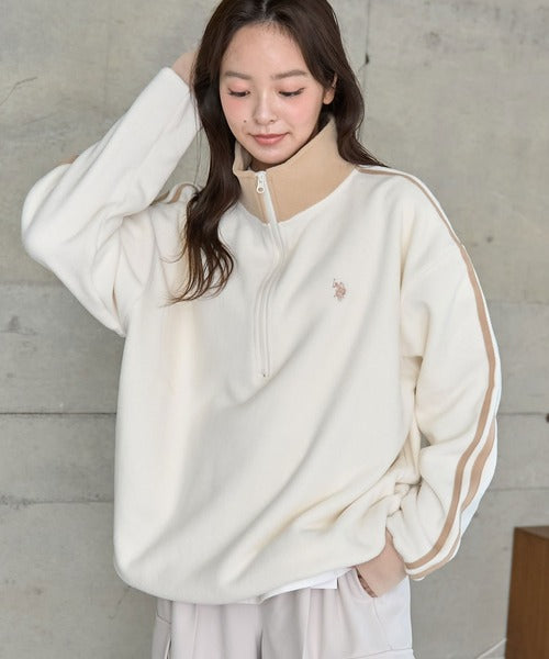 <預訂> JP 日本情侶大人氣♡ US POLO ASSN. 獨家毛絨半拉鍊套頭衛衣｜四色入