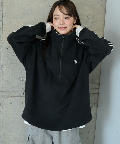 <預訂> JP 日本情侶大人氣♡ US POLO ASSN. 獨家毛絨半拉鍊套頭衛衣｜四色入