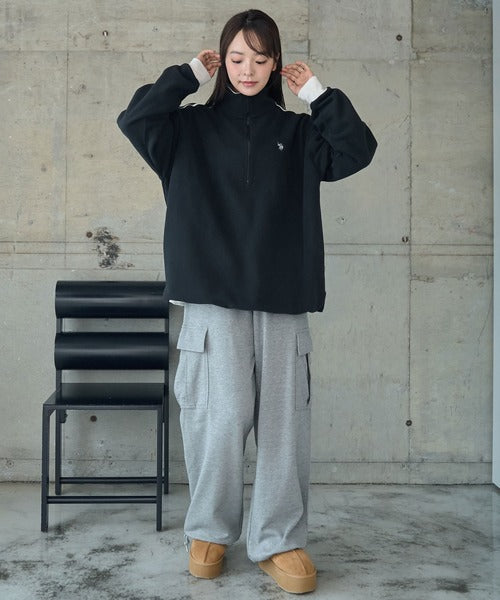 <預訂> JP 日本情侶大人氣♡ US POLO ASSN. 獨家毛絨半拉鍊套頭衛衣｜四色入