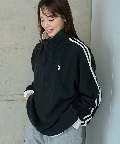 <預訂> JP 日本情侶大人氣♡ US POLO ASSN. 獨家毛絨半拉鍊套頭衛衣｜四色入
