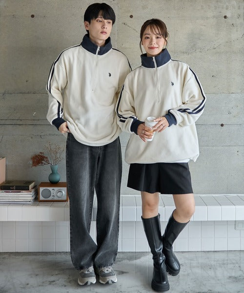 <預訂> JP 日本情侶大人氣♡ US POLO ASSN. 獨家毛絨半拉鍊套頭衛衣｜四色入