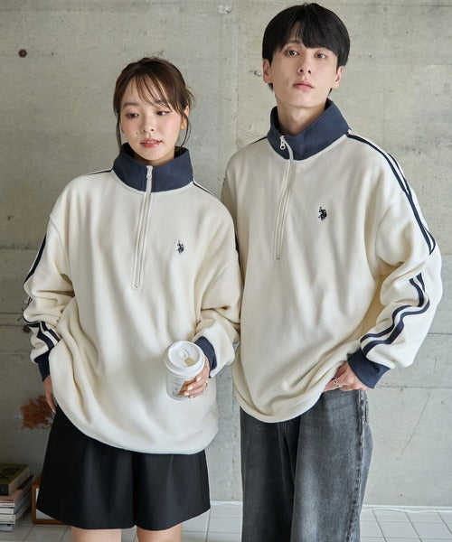 <預訂> JP 日本情侶大人氣♡ US POLO ASSN. 獨家毛絨半拉鍊套頭衛衣｜四色入