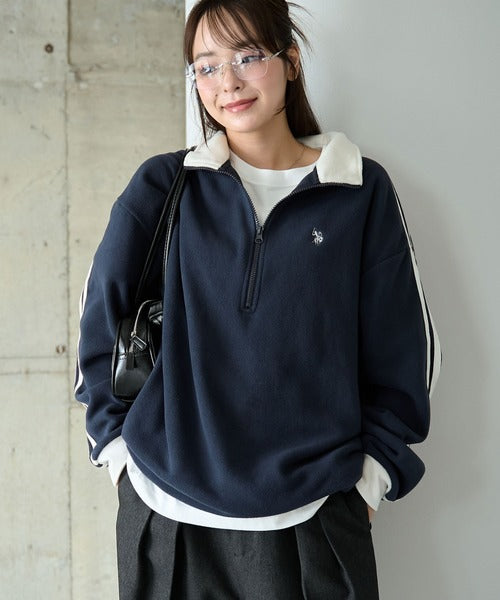 <預訂> JP 日本情侶大人氣♡ US POLO ASSN. 獨家毛絨半拉鍊套頭衛衣｜四色入