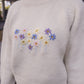 <現貨> 小花刺繡針織長袖上衣