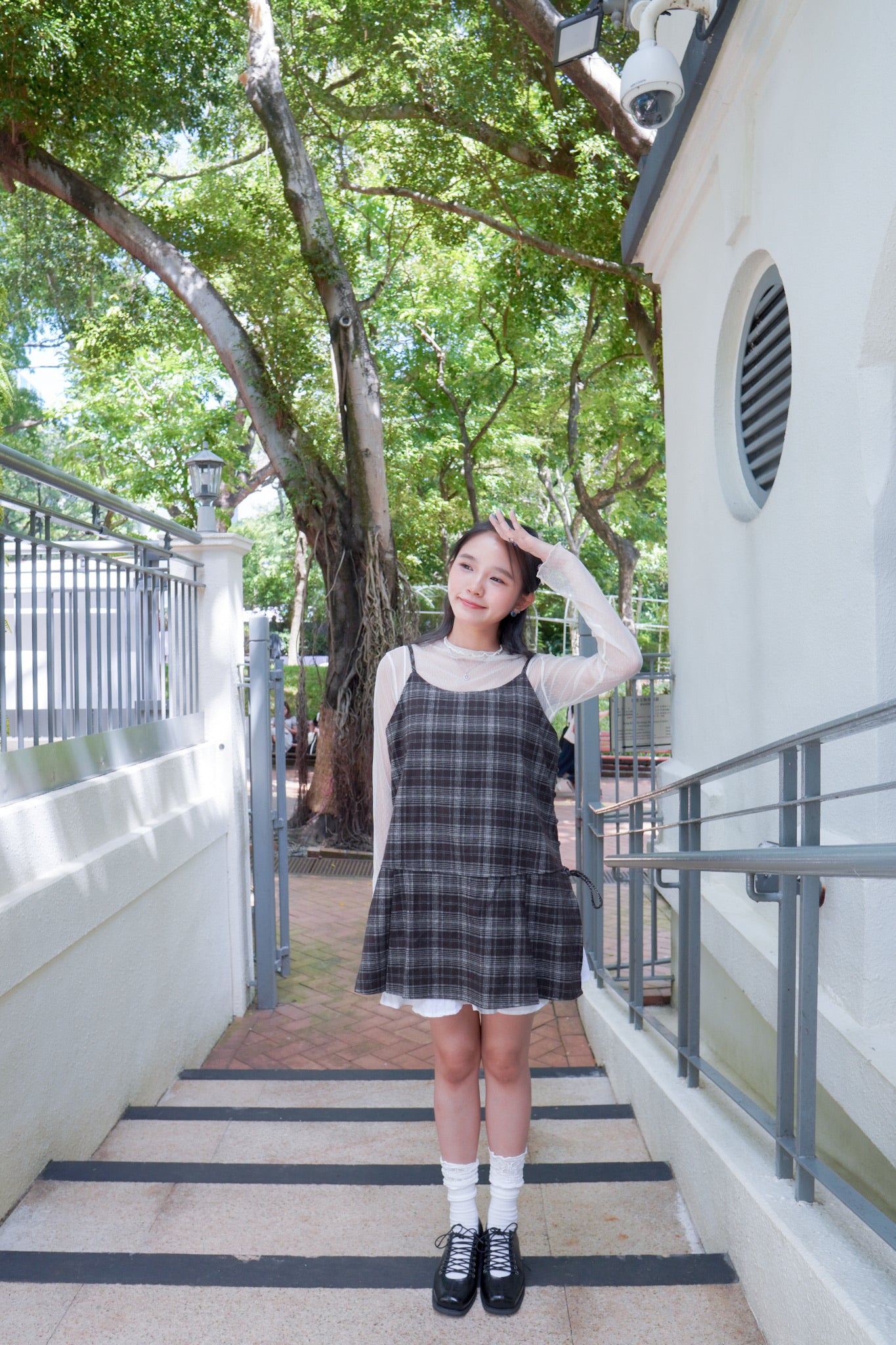 <現貨> 自家製 高腰荷葉邊三層蛋糕短裙