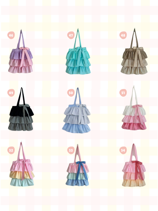 <預訂> 泰國人手製作🇹🇭 超人氣大容量三層蛋糕Tote Bag(內有小口袋) | 多色入