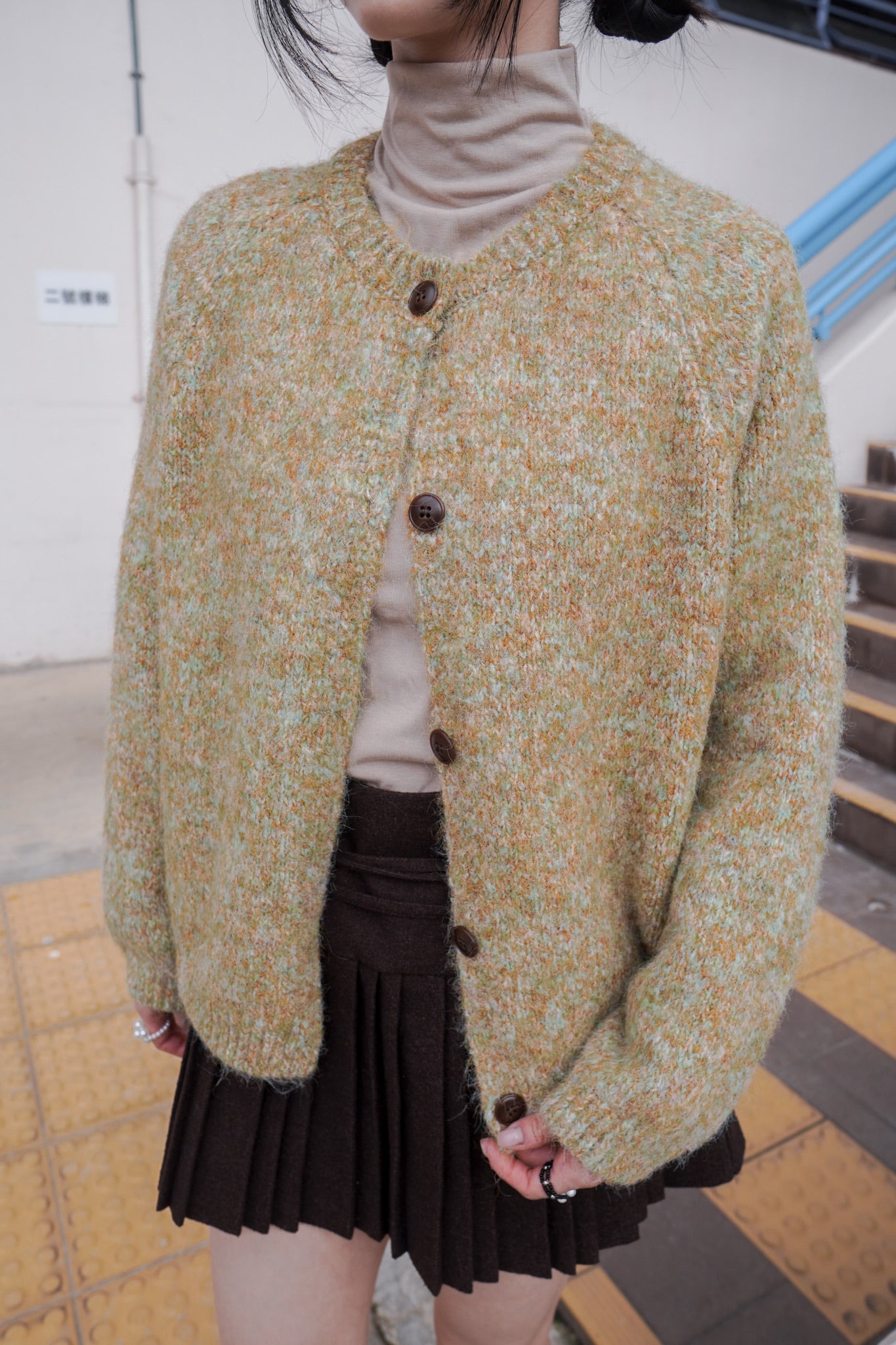 <現貨> 羊毛混紡針織冷外套｜兩色入