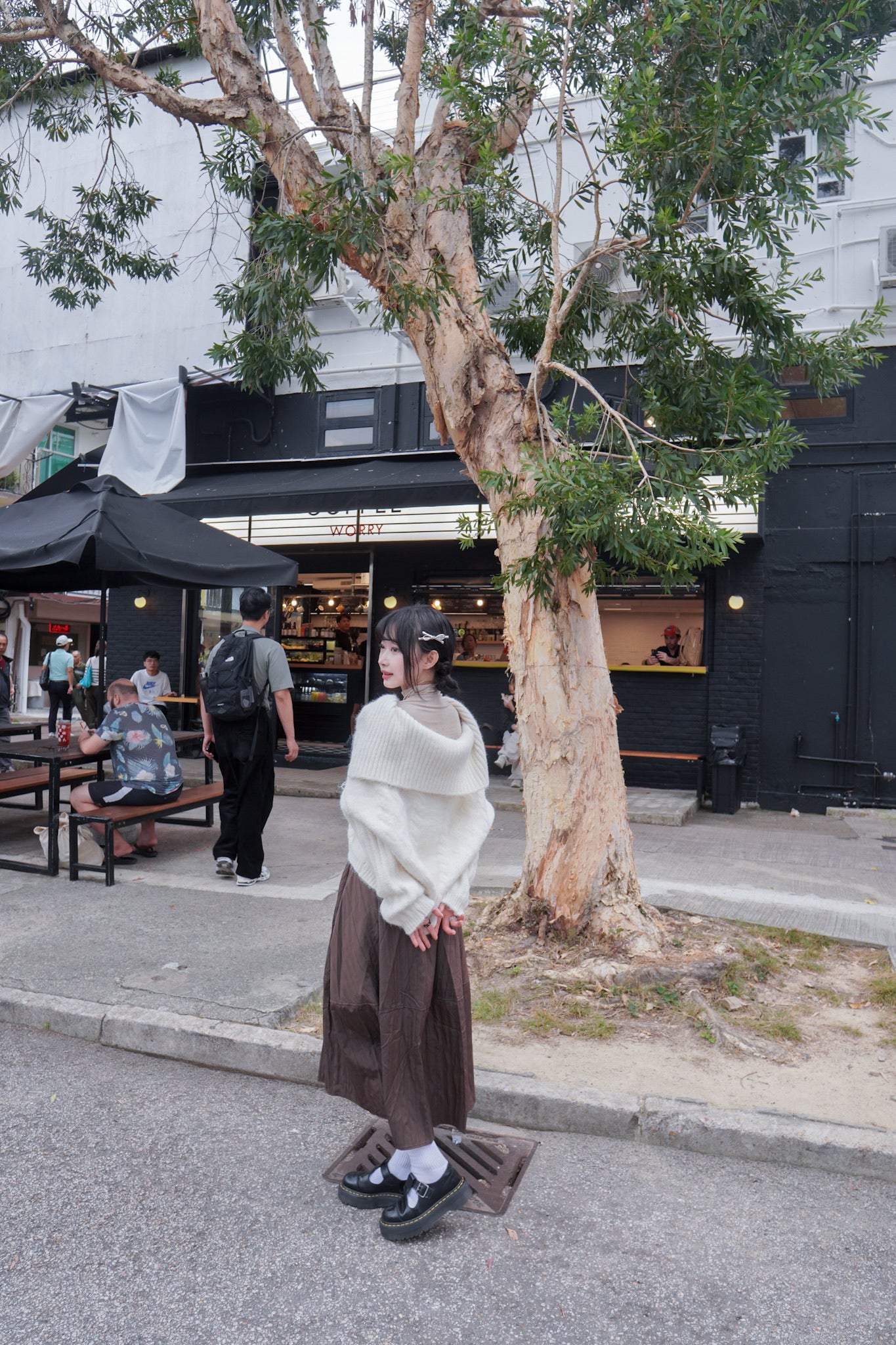 <現貨> 自家製 秋冬專屬! 肌理感口袋半身長裙｜兩色入