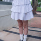 <現貨> 自家製 高腰荷葉邊三層蛋糕短裙
