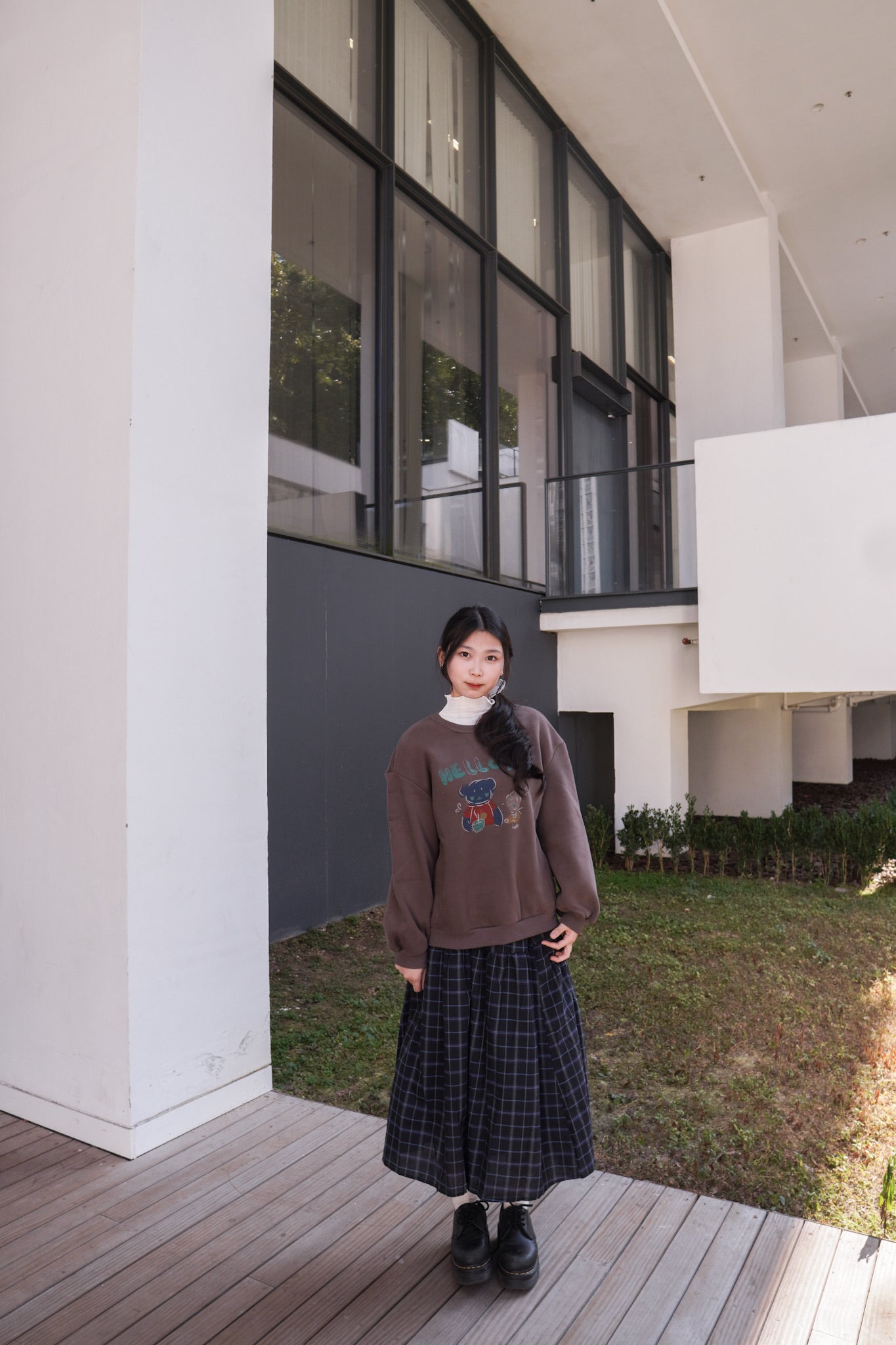 <現貨> 韓系小熊加絨長袖衛衣