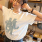 <預訂> JP Mily Bilet 超人氣! 牛仔流蘇拼接Tee｜三色入