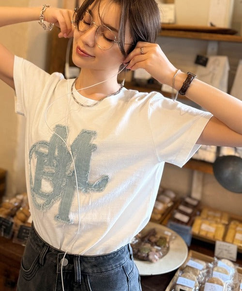<預訂> JP Mily Bilet 超人氣! 牛仔流蘇拼接Tee｜三色入