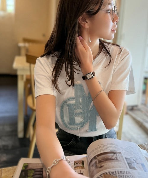 <預訂> JP Mily Bilet 超人氣! 牛仔流蘇拼接Tee｜三色入