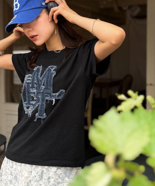 <預訂> JP Mily Bilet 超人氣! 牛仔流蘇拼接Tee｜三色入