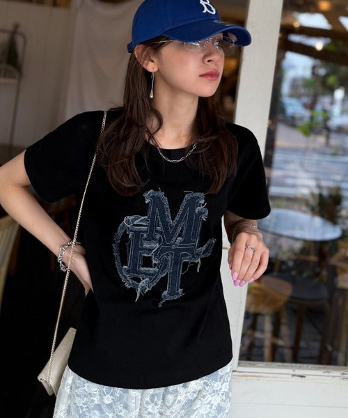 <預訂> JP Mily Bilet 超人氣! 牛仔流蘇拼接Tee｜三色入