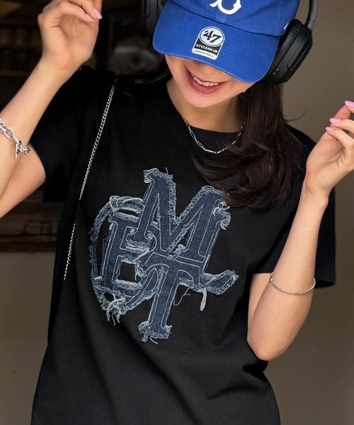 <預訂> JP Mily Bilet 超人氣! 牛仔流蘇拼接Tee｜三色入