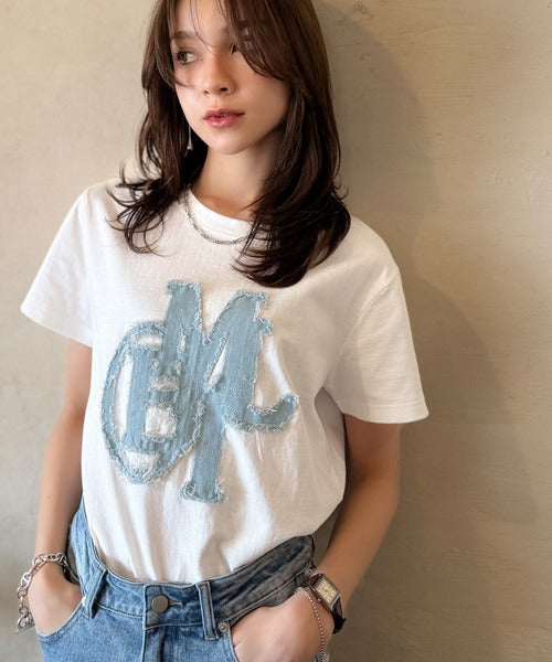 <預訂> JP Mily Bilet 超人氣! 牛仔流蘇拼接Tee｜三色入