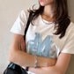 <預訂> JP Mily Bilet 超人氣! 牛仔流蘇拼接Tee｜三色入