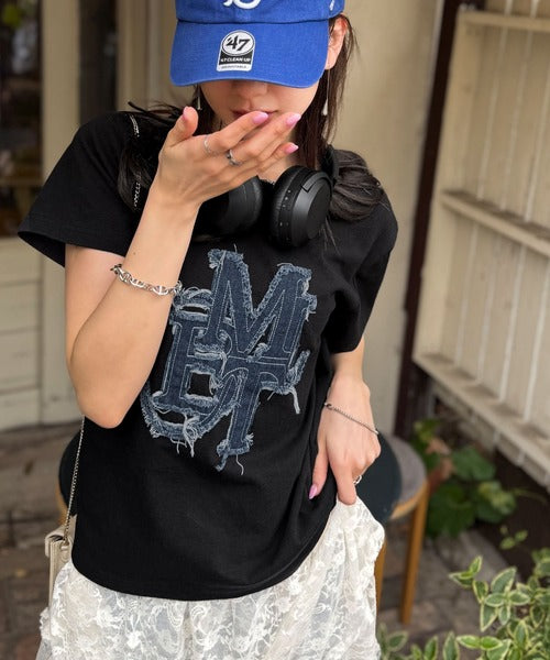 <預訂> JP Mily Bilet 超人氣! 牛仔流蘇拼接Tee｜三色入