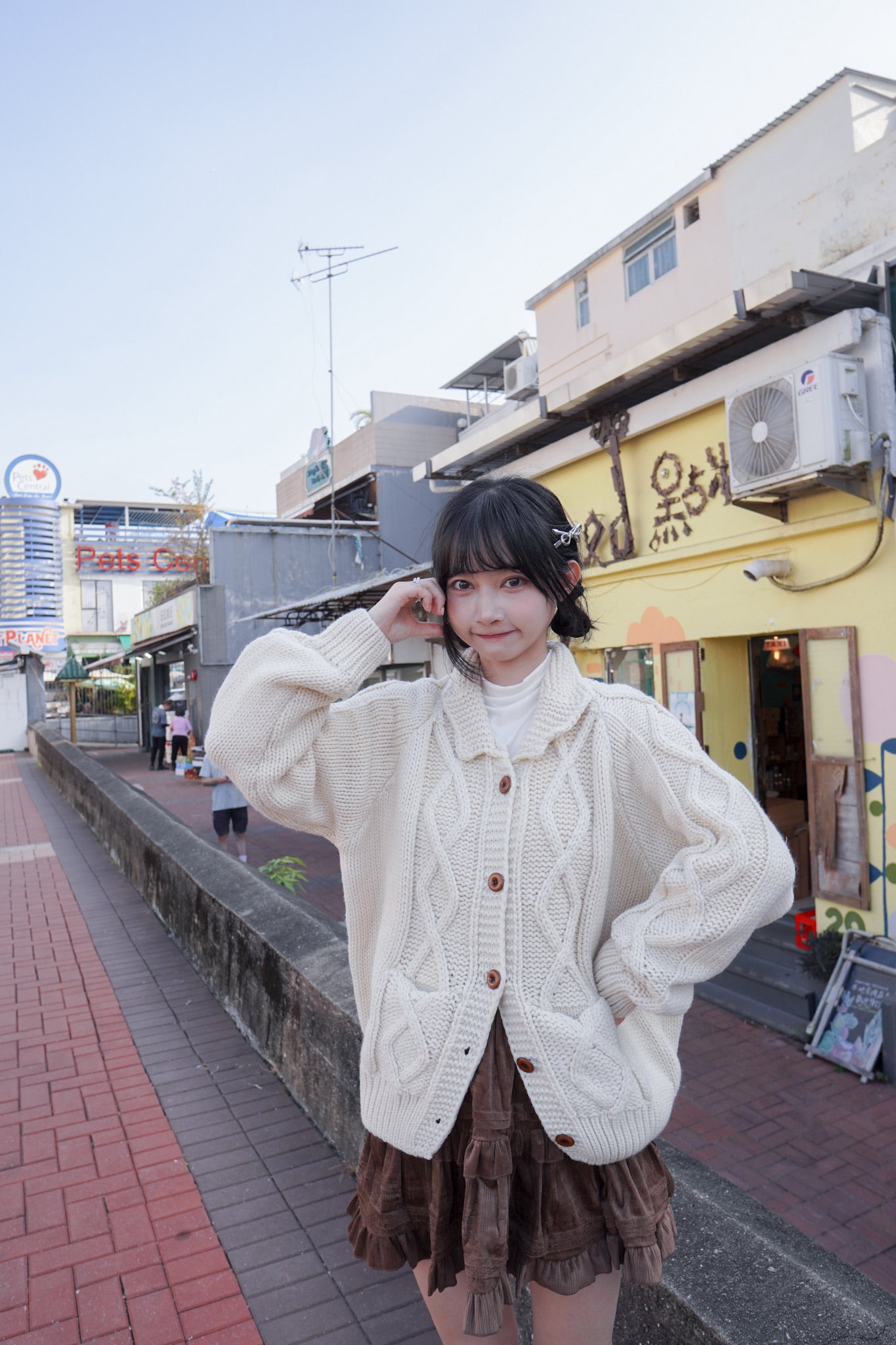 <現貨> 學園風UP♡ 粗針織麻花外套